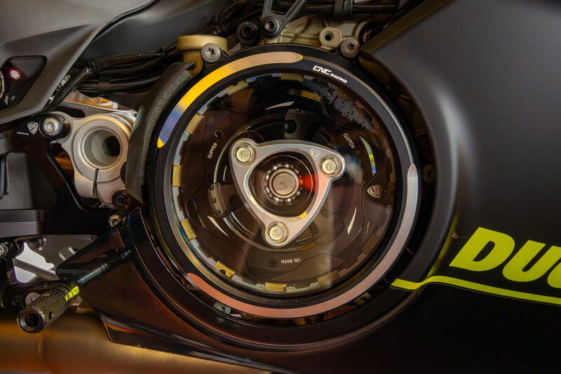 Clear oil bath clutch cover Ducati Panigale V4 BICOLOR