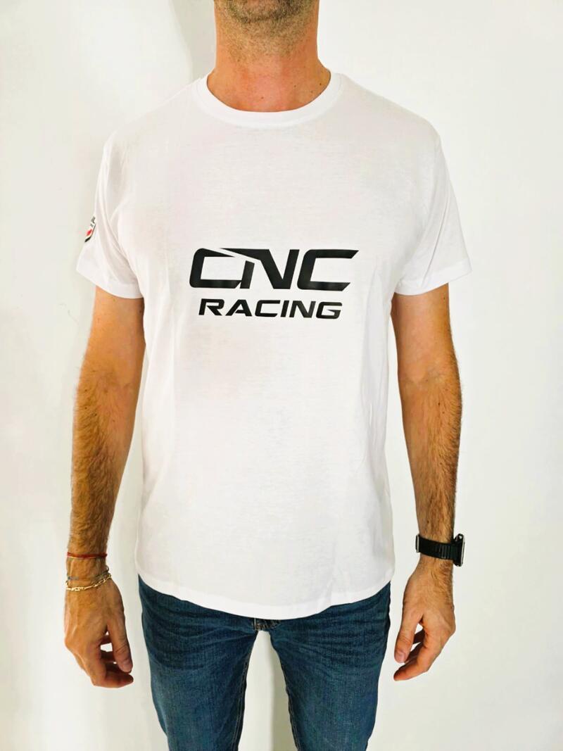 T-shirt CNC Racing &ndash; Bianca &ndash; 100% Cotone