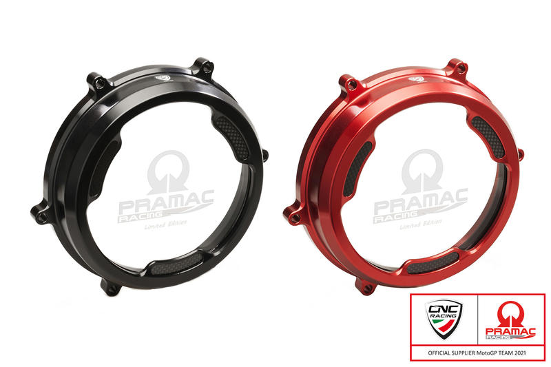 Carter trasparente con inserti in carbonio per frizioni ad olio Ducati Panigale - Pramac Racing Limited Edition