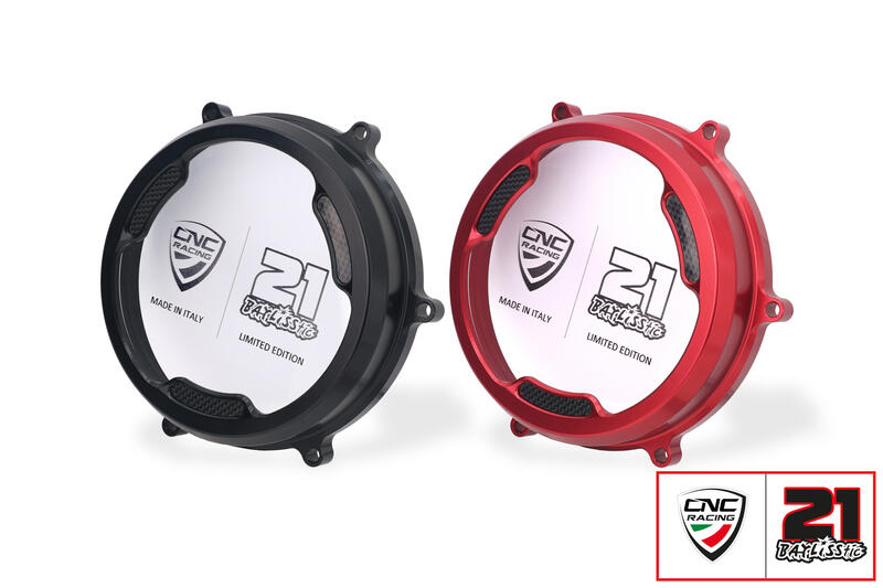 Carter trasparente con inserti in carbonio per frizioni ad olio Ducati Panigale - Troy Bayliss Limited Edition