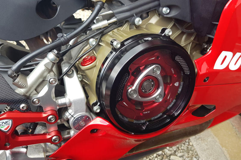 Carter trasparente con inserti in carbonio per frizioni a olio Ducati Panigale 959/1199/1299