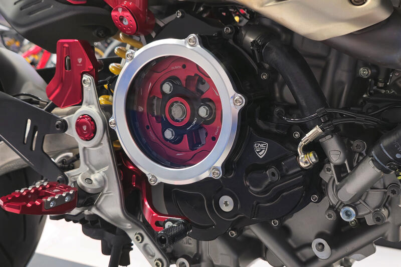 Carter trasparente per frizioni a olio Ducati - Edizione Bicolore