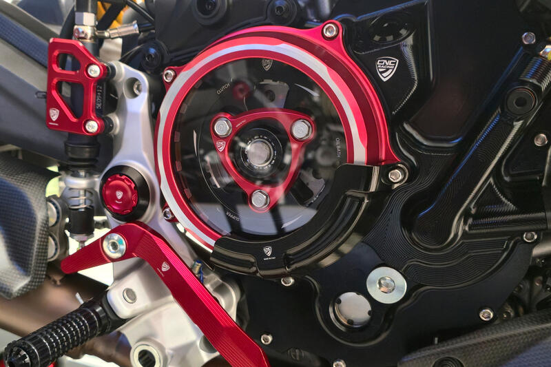 Slider protezione cover frizione &ndash; Ducati V2 MY2025 (per cover trasparente CNC Racing CA511)