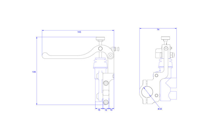 Rear brake pump handlebar control kit