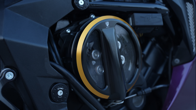 Clear clutch cover MV Agusta - cable control - Bicolor Edition