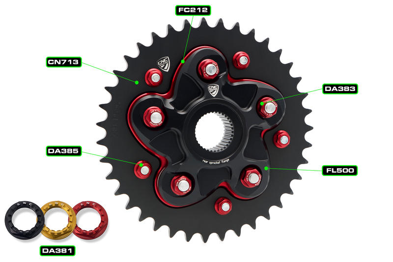 Kit trasmissione Ducati Hypermotard 821 - Corona Ergal P525 Z45