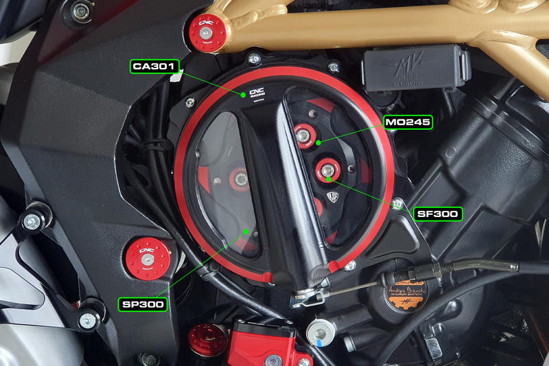 Kit carter frizione trasparente MV Agusta - comando filo