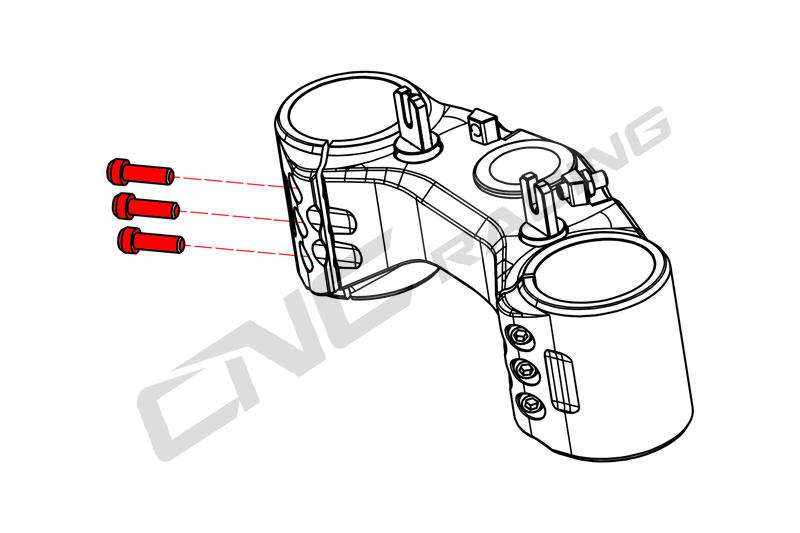 Bottom triple clamp screw kit - Titanium