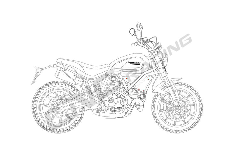 Side panels screw set Ducati Scrambler 1100