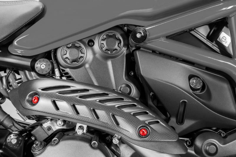 Bolt kit exhaust pipes heat guard Ducati