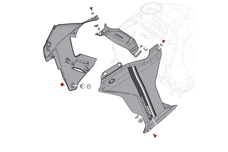 Front fairing screw kit Ducati DesertX