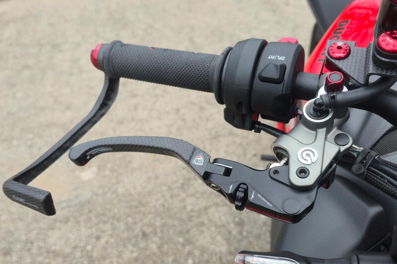 Leva freno RACE EVO Pieghevole Carbonio Opaco per pompe freno Brembo semi-radiali