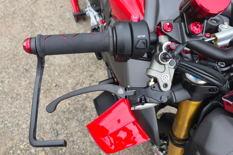 Leva freno RACE EVO Pieghevole Carbonio Opaco per pompe freno Brembo semi-radiali