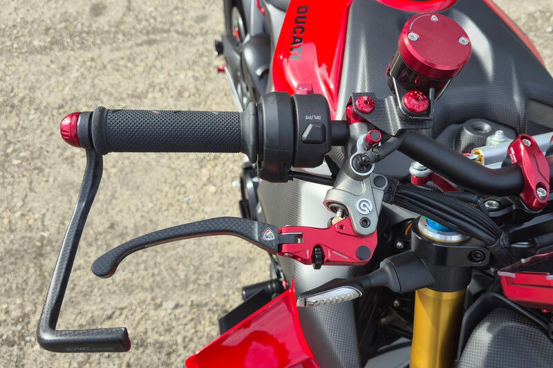 Leva freno RACE EVO Pieghevole Carbonio Opaco per pompe freno Brembo semi-radiali