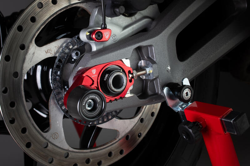 Chain adjuster Racing with Crash Pad Ducati