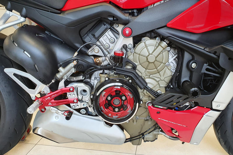 Carter trasparente per frizioni a olio Ducati Streetfighter V4 - Bicolor