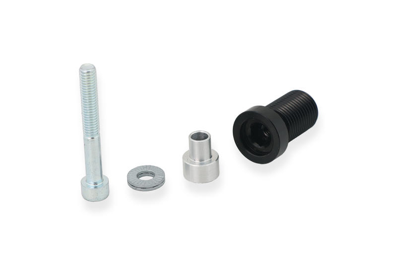 Adapter to install brake and clutch lever protection.