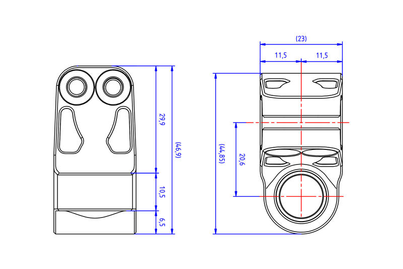 Vertical Clamp for Steering damper Ohlins