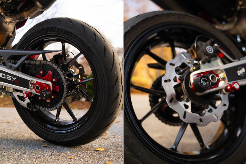 Chain adjuster Racing with Crash Pad Ducati