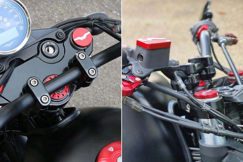 Fork leg plug cover Moto Guzzi