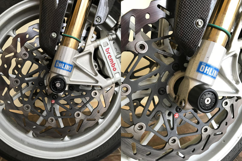 Front wheel axle slider Ducati