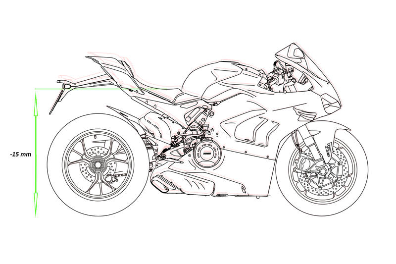 Tiranti sospensione posteriore altezza ribassata Ducati Panigale V4 / Streetfighter V4