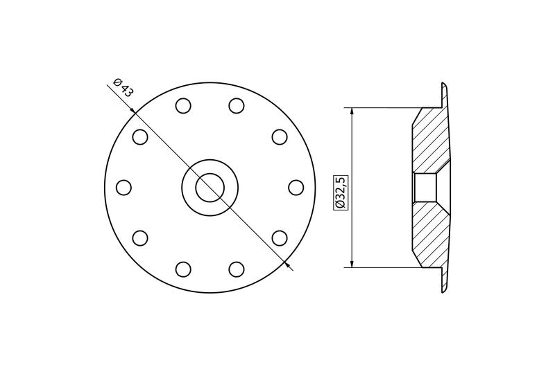 Cap frame-forks-fairings &Oslash; 32,5 mm