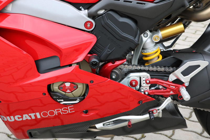 Tappi pedane OEM Ducati SBK serie Panigale / Streetfighter V4 - V2