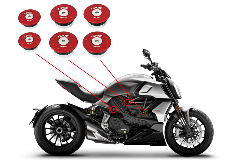 Frame caps kit Ducati Diavel 1260