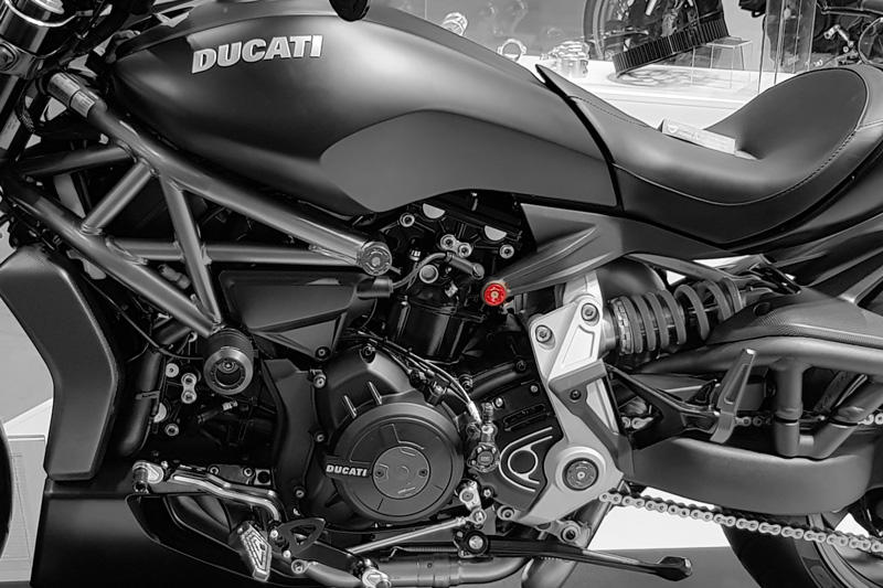 Rear frame holes plug Ducati XDiavel bicolor