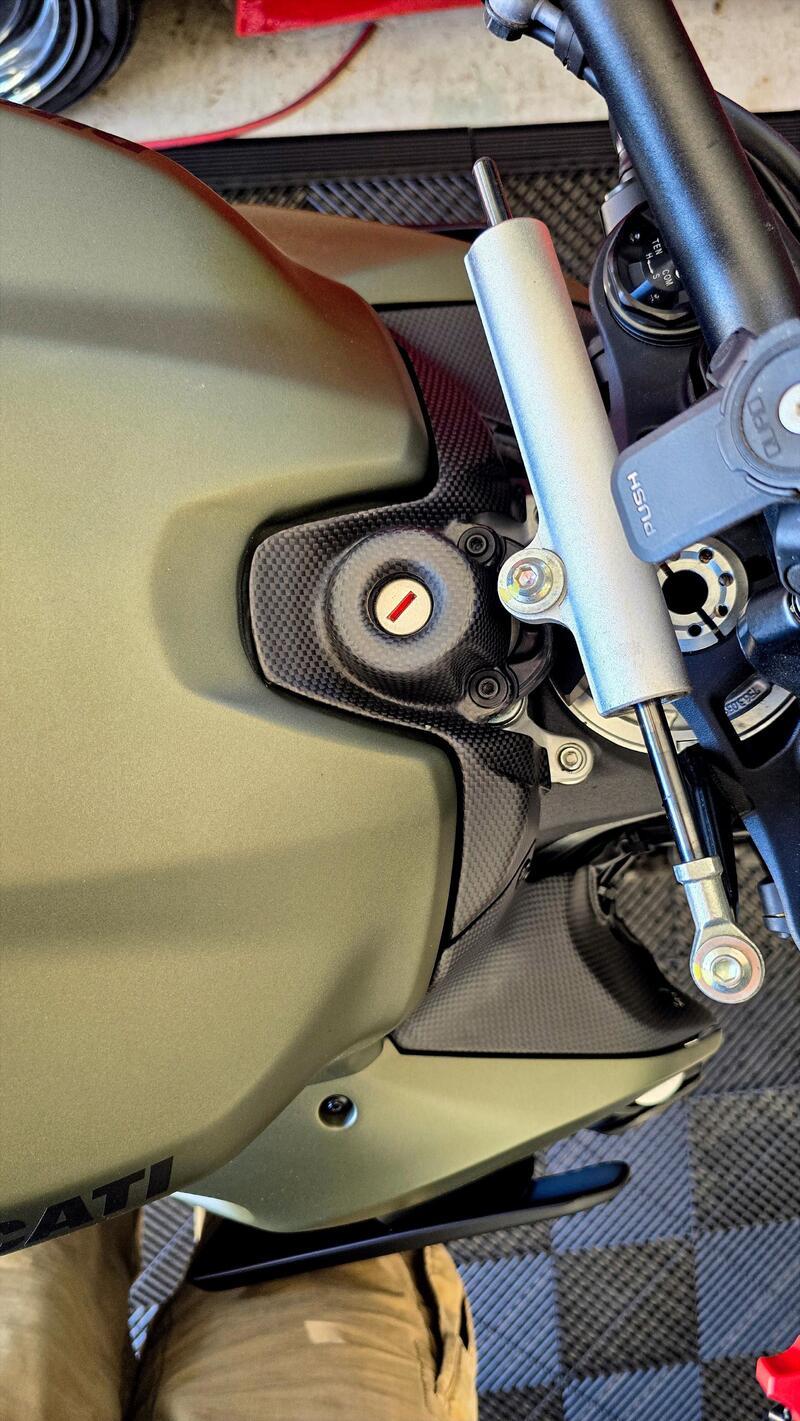 Cover cannotto di sterzo (SX + DX) in carbonio Ducati Streetfighter V2