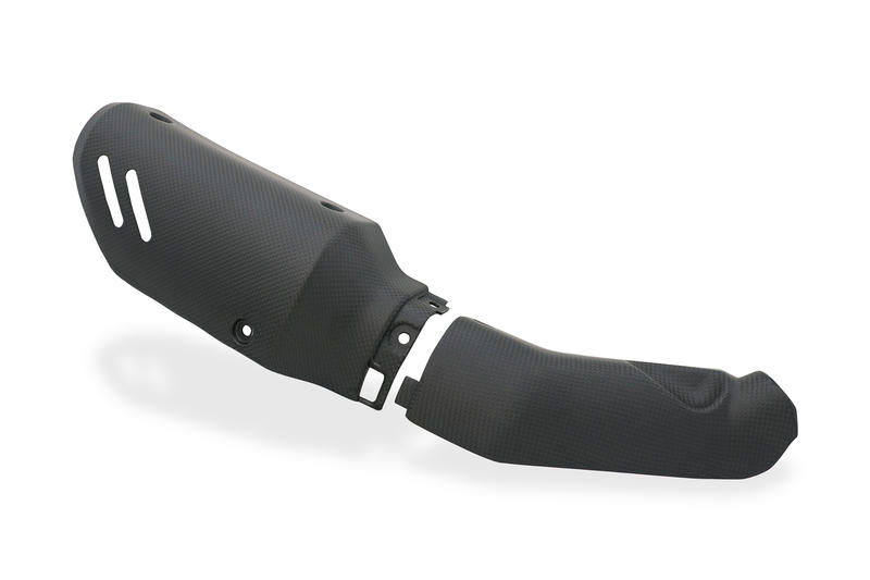 Paracalore completo scarico Ducati DesertX - carbonio