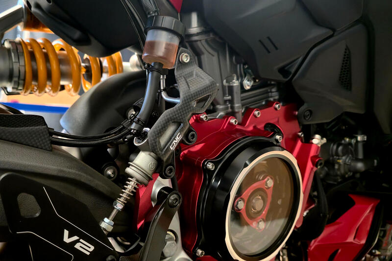 Carbon Fiber Rear Brake Master Cylinder Guard for Ducati Panigale V2 and Streetfighter V2 MY2025