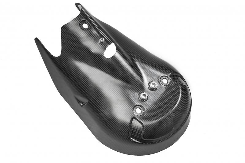 exhaust heat guard made from matte carbon for Ducati Panigale and Streetfighter