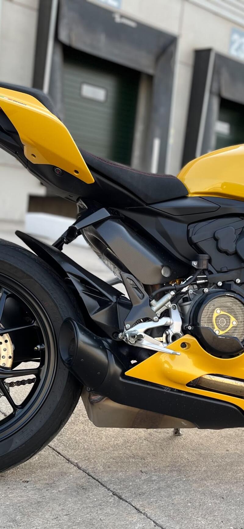 exhaust heat guard made from matte carbon for Ducati Panigale and Streetfighter