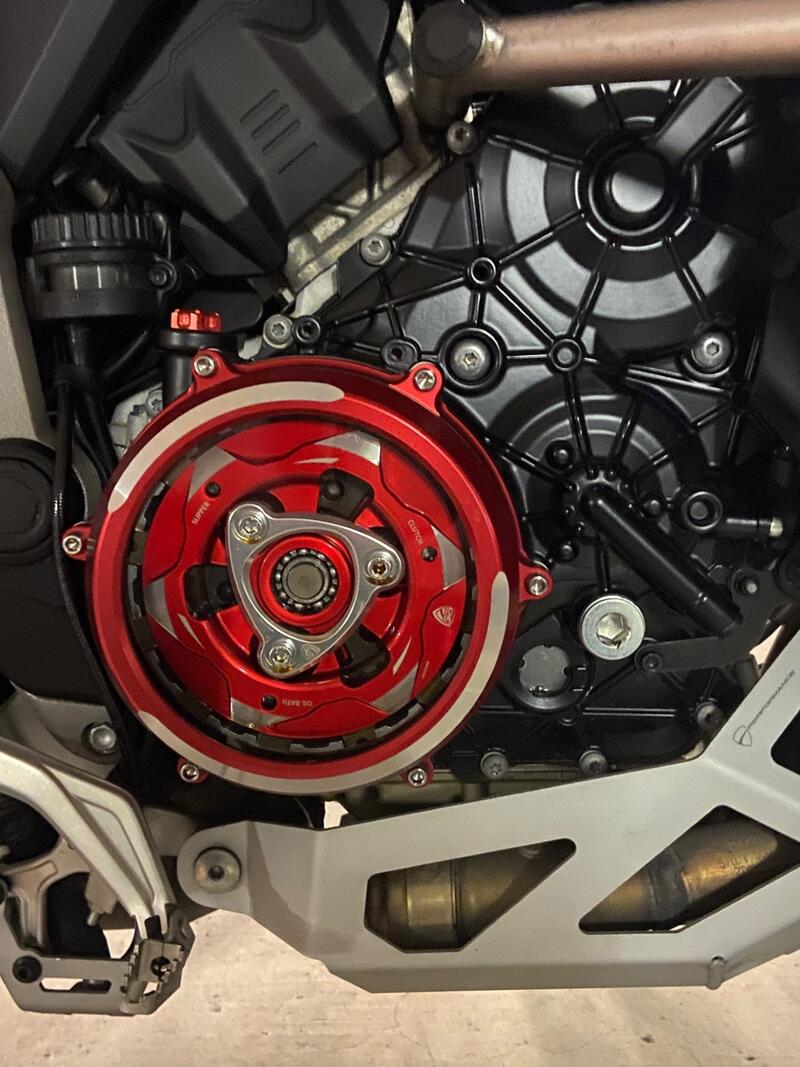 Carter trasparente per frizioni a olio Ducati Multistrada e Diavel V4 - Bicolore
