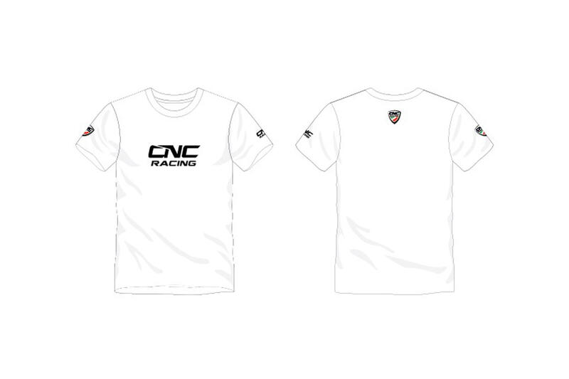 T-shirt CNC Racing &ndash; Bianca &ndash; 100% Cotone
