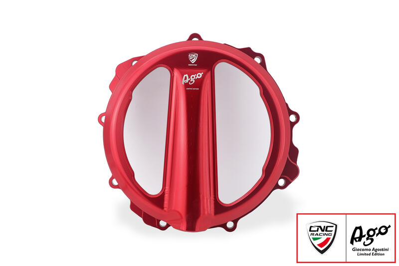 Clear clutch cover MV Agusta - cable control - Giacomo Agostini Limited Edition Red