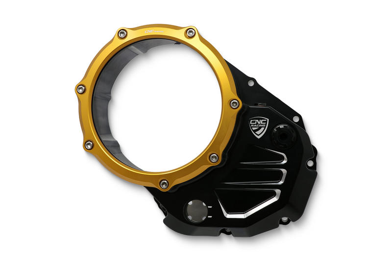 Carter trasparente per frizioni a olio Ducati - Edizione Bicolore Black/Gold