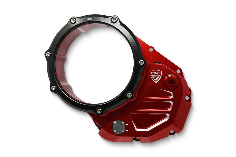 Carter trasparente per frizioni a olio Ducati - Edizione Bicolore Red/Black