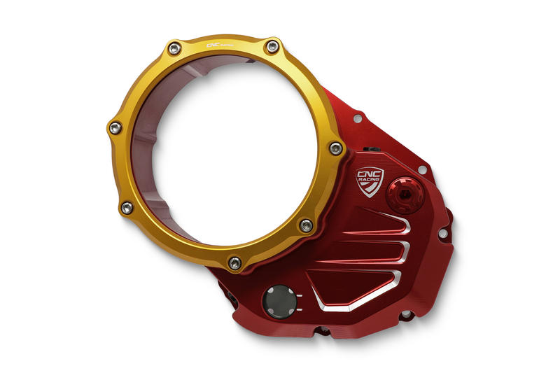 Carter trasparente per frizioni a olio Ducati - Edizione Bicolore Red/Gold