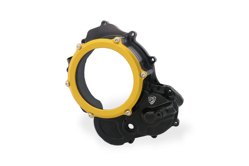 Carter trasparente per frizioni a olio Ducati - Edizione Bicolore Black/Gold