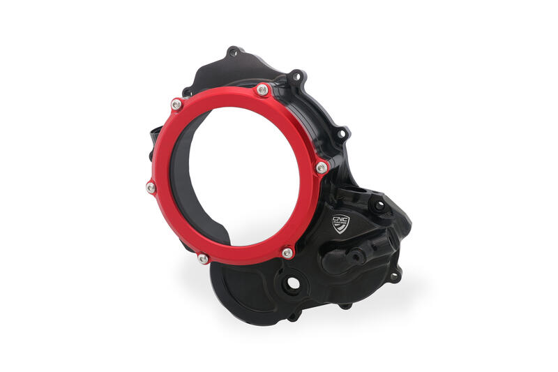 Carter trasparente per frizioni a olio Ducati - Edizione Bicolore Black/Red