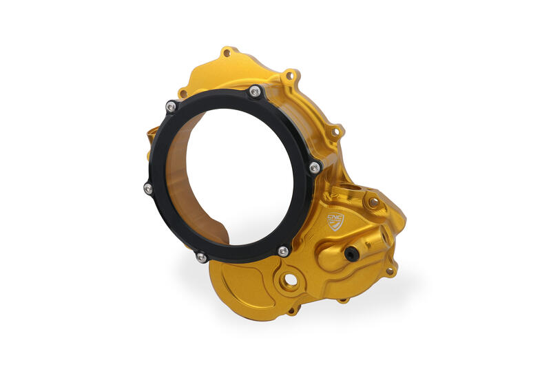 Carter trasparente per frizioni a olio Ducati - Edizione Bicolore Gold/Black