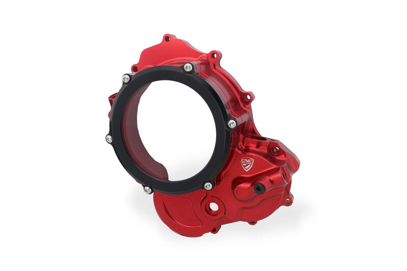Carter trasparente per frizioni a olio Ducati - Edizione Bicolore Red/Black