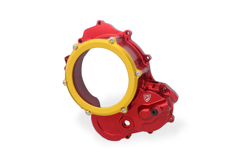 Carter trasparente per frizioni a olio Ducati - Edizione Bicolore Red/Gold