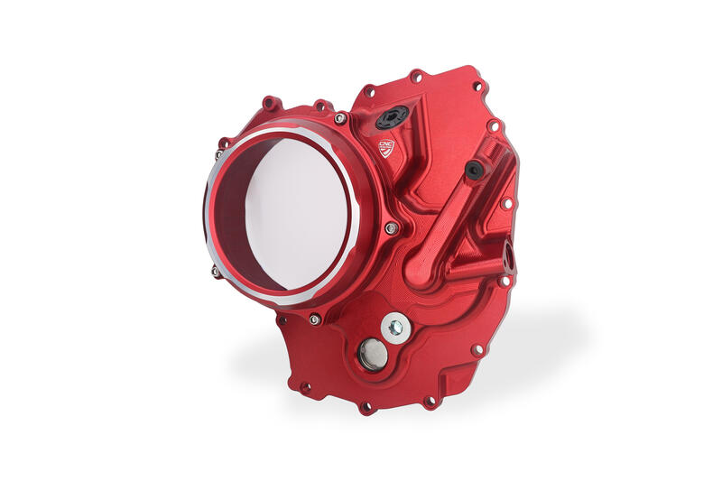 Clear clutch cover Ducati Multistrada V2 - Panigale V2 - Streetfighter V2  MY2025 Red/Red