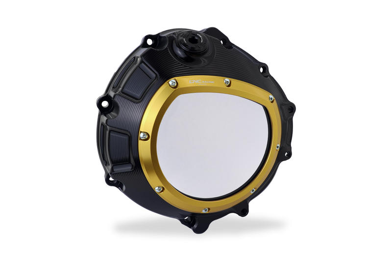 Clear clutch cover for BMW Black/Gold