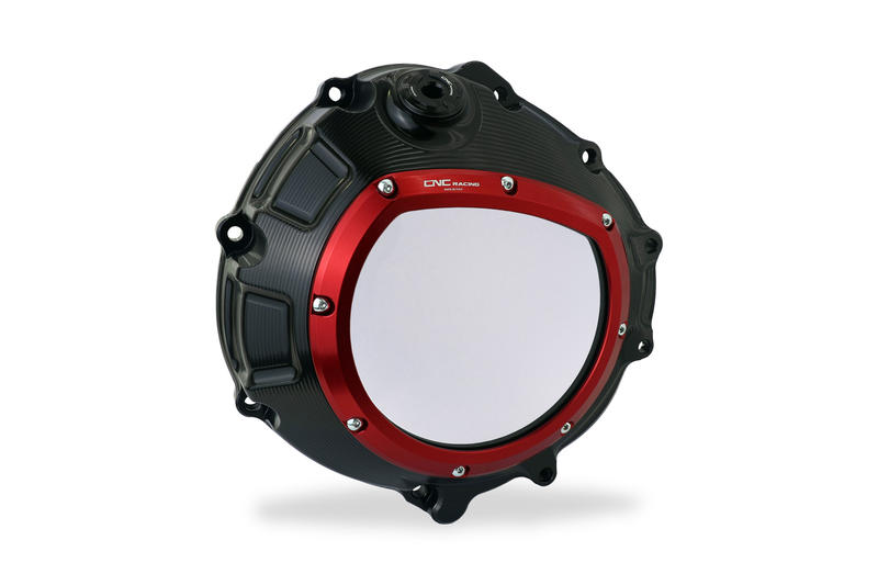 Clear clutch cover for BMW Black/Red