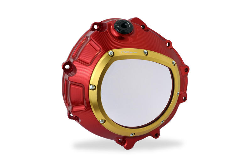 Clear clutch cover for BMW red color Red/Gold